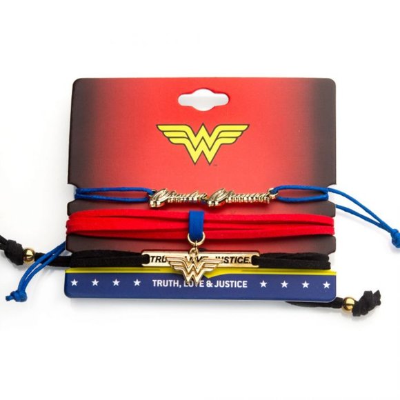DC Comics Wonder Woman Cord Bracelet Set - Picture 2 of 2